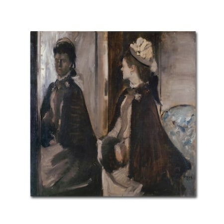 Degas 'Mrs Jeantaud In The Mirror' Canvas Art,18x18